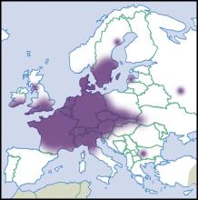 Autor: Francisco Welter-Schultes – Distributional range map as published in Welter-Schultes, F. 2012: European non-marine molluscs, a guide for species identification. Pp A1-A3, 1-679, Q1-Q78., CC0, https://commons.wikimedia.org/w/index.php?curid=68666227