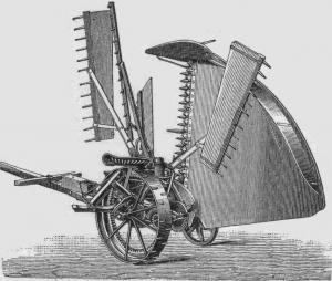 Unknown author / Public domain  https://commons.wikimedia.org/wiki/File:Self-rake_reaper,_19th_century_illustration,_tp.jpg