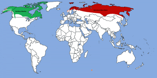 TBjornstad 11:46, 31 October 2006 (UTC) / Public domain;  https://upload.wikimedia.org/wikipedia/commons/b/b6/Rangifer_tarandus_map.png